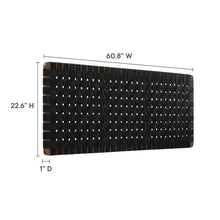 Sparta Weave Wall-Mount Vegan Leather Queen Headboard