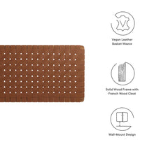 Sparta Weave Wall-Mount Vegan Leather Queen Headboard