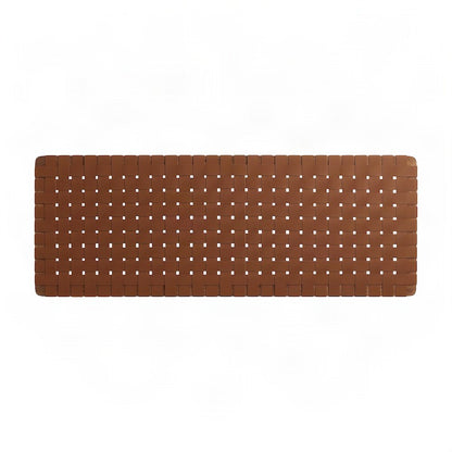 Woven Faux Leather Wall-Mount Upholstered Queen Headboard, Walnut Brown