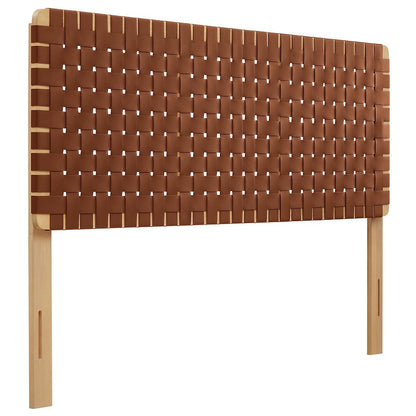 Sparta Weave Vegan Leather Queen Headboard