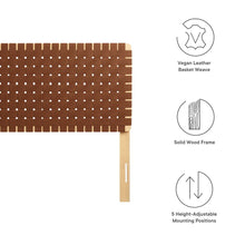 Sparta Weave Vegan Leather Queen Headboard