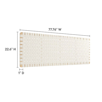 Sparta Weave Wall-Mount Vegan Leather King Headboard
