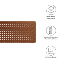 Sparta Weave Wall-Mount Vegan Leather King Headboard