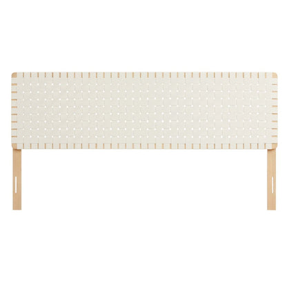Sparta Weave Vegan Leather King Headboard