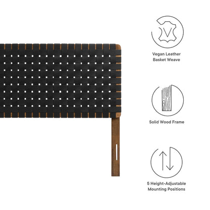 Sparta Weave Vegan Leather King Headboard