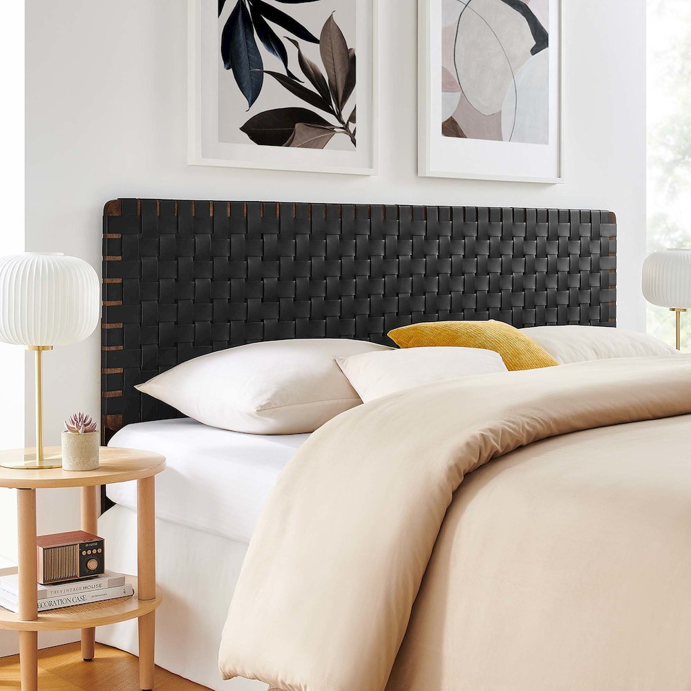 Sparta Weave Vegan Leather King Headboard