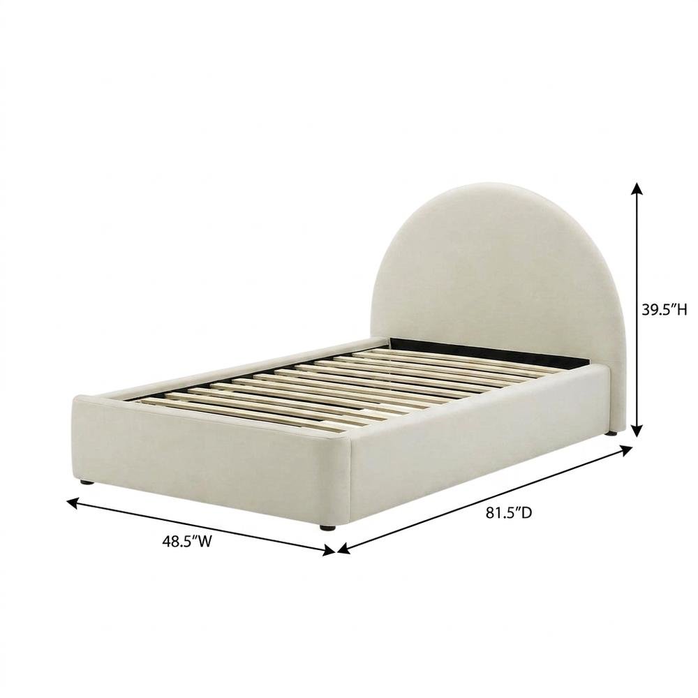 Performance Velvet Platform Bed, Alabaster