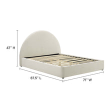 Resort Performance Velvet Arched Round Queen Platform Bed