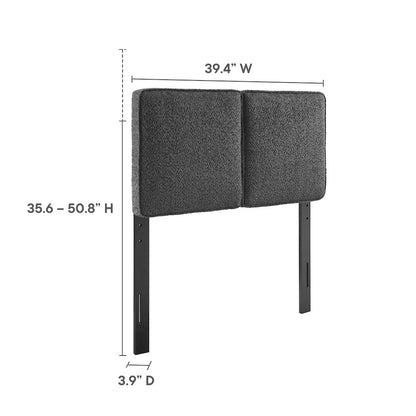 Lindee Boucle Fabric Twin Headboard
