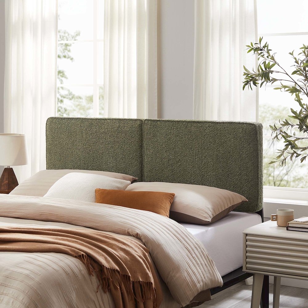 Lindee Boucle Fabric Full Headboard