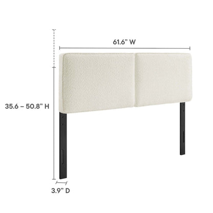 Lindee Boucle Fabric Queen Headboard