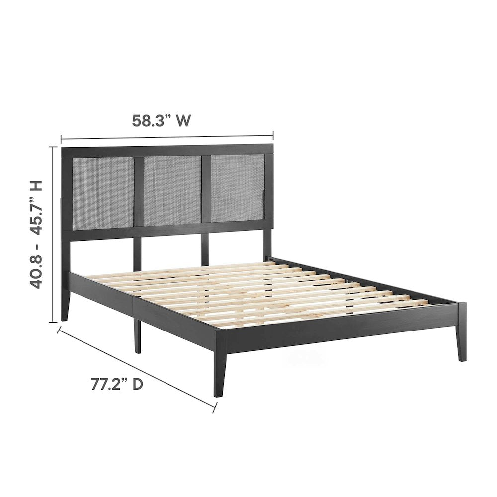 Sirocco Rattan and Wood Full Platform Bed
