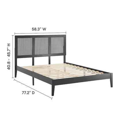 Sirocco Rattan and Wood Full Platform Bed