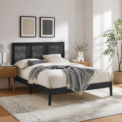 Sirocco Rattan and Wood Full Platform Bed