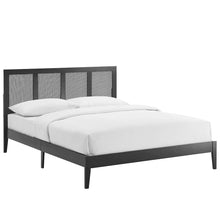 Sirocco Rattan and Wood Queen Platform Bed