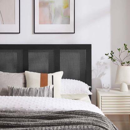 Sirocco Rattan and Wood King Platform Bed