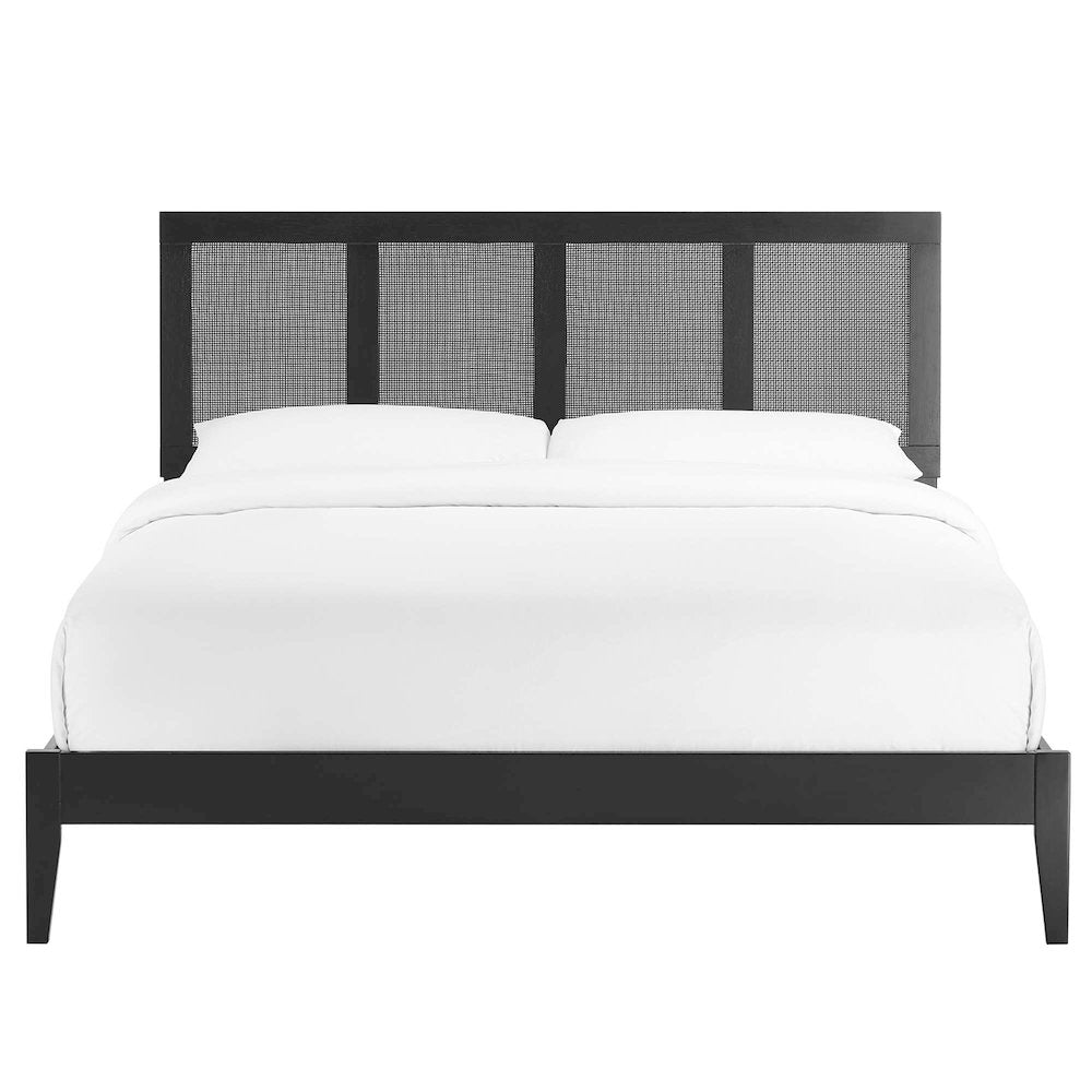 Sirocco Rattan and Wood King Platform Bed
