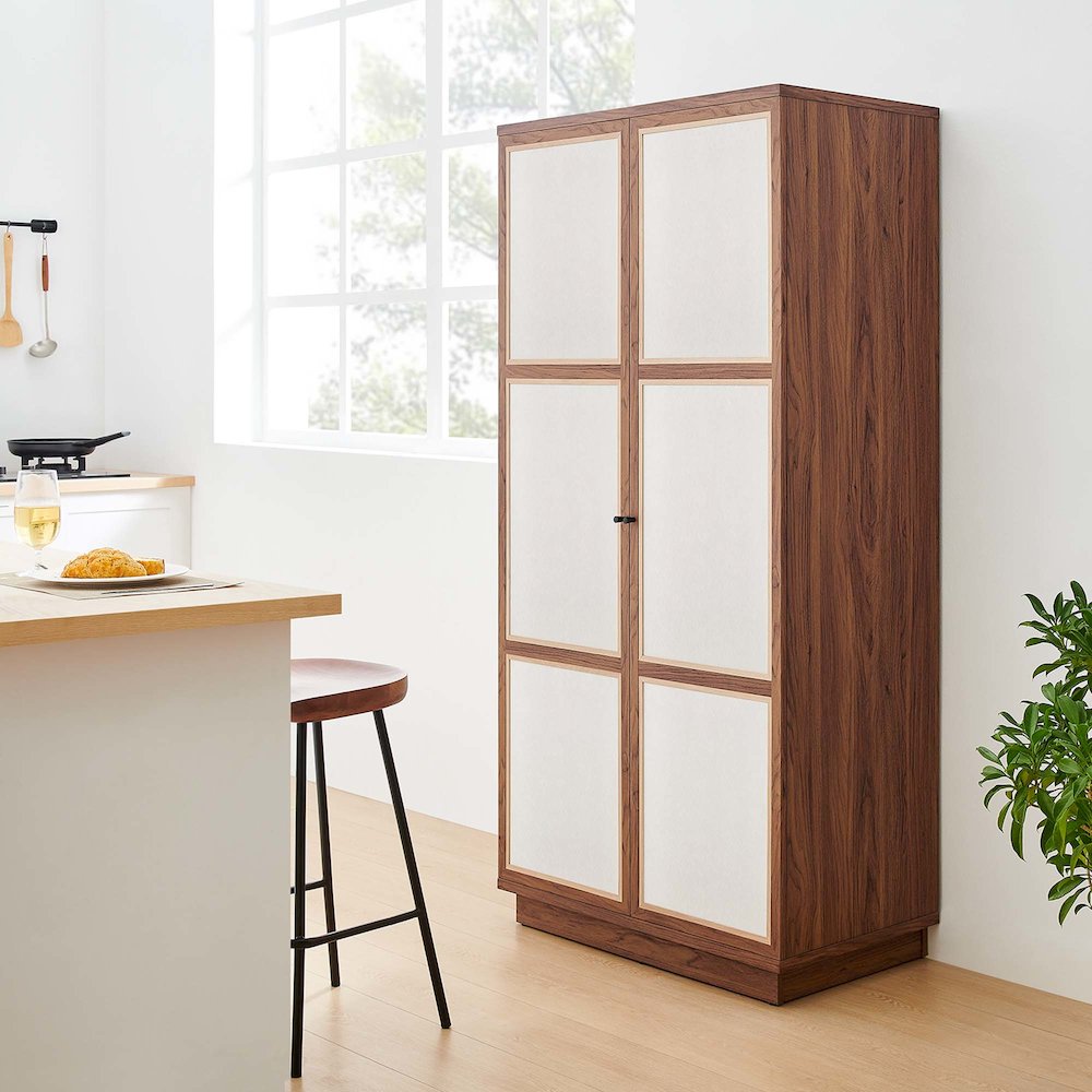 Capri 70" Tall Wood Grain Storage Cabinet
