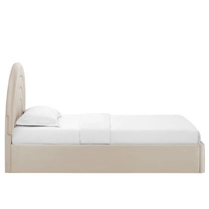 Solana Arched Performance Velvet Twin Platform Bed