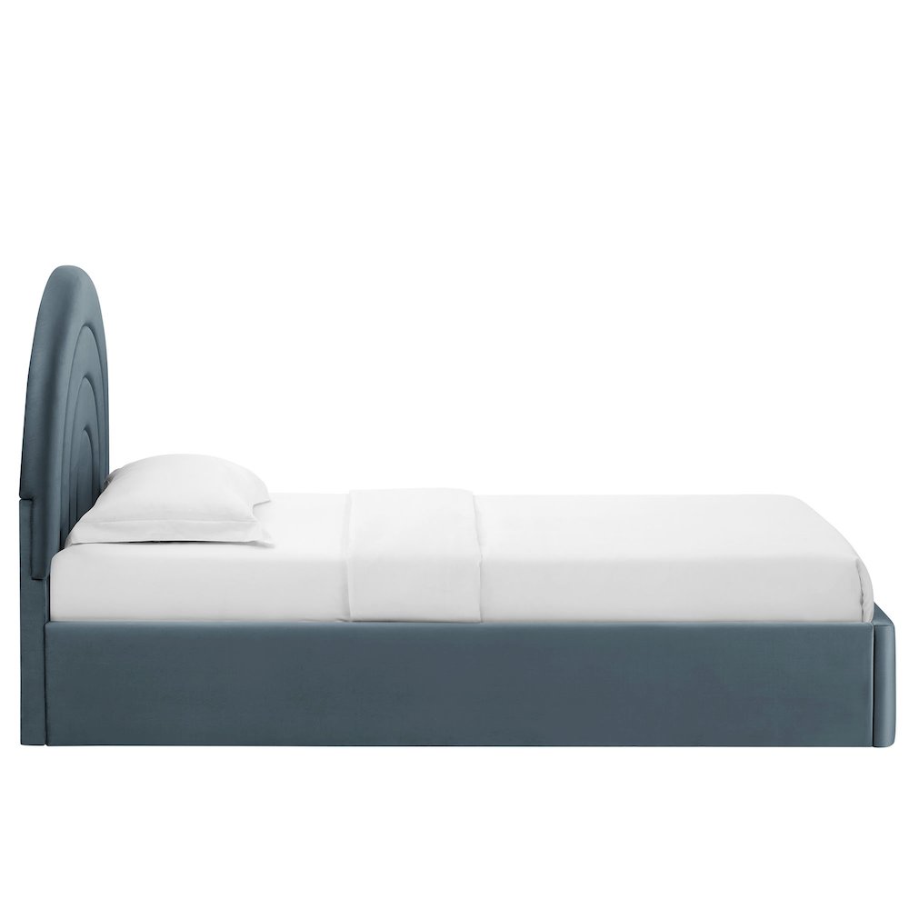 Solana Arched Performance Velvet Twin Platform Bed