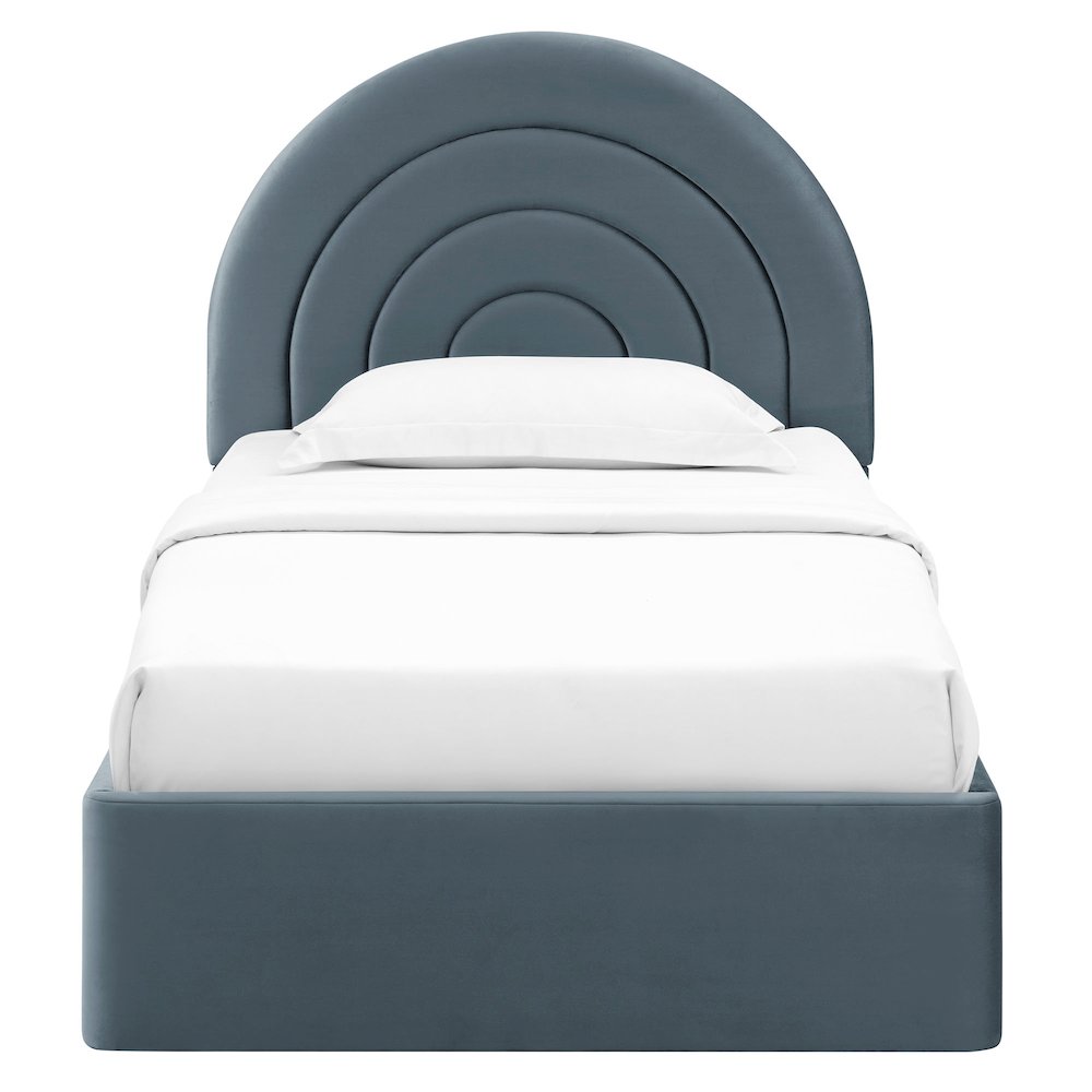 Solana Arched Performance Velvet Twin Platform Bed