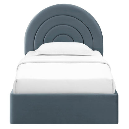 Solana Arched Performance Velvet Twin Platform Bed