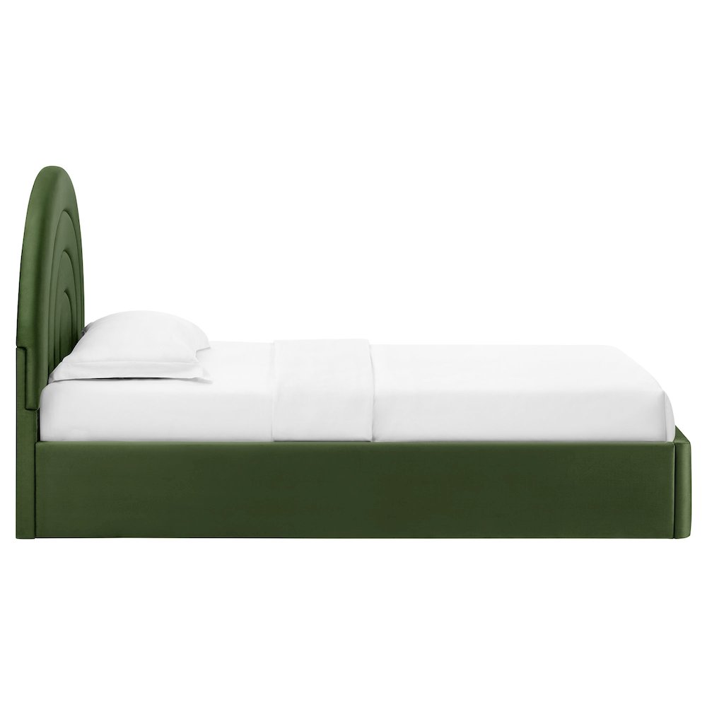 Solana Arched Performance Velvet Twin Platform Bed