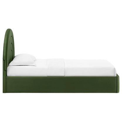 Solana Arched Performance Velvet Twin Platform Bed
