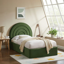 Solana Arched Performance Velvet Twin Platform Bed