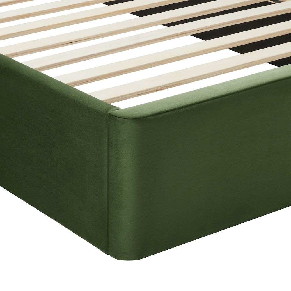Solana Arched Performance Velvet Full Platform Bed