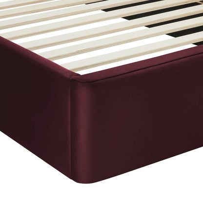 Solana Arched Performance Velvet Queen Platform Bed