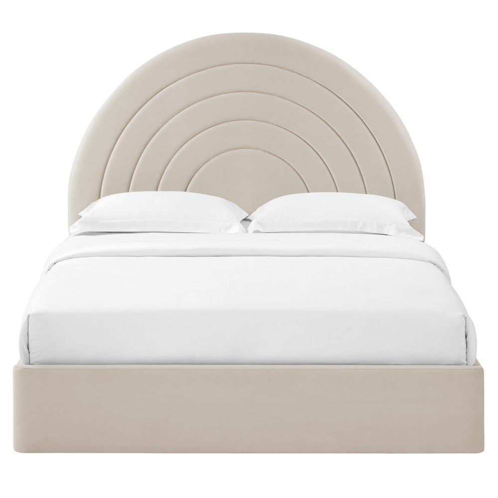 Solana Arched Performance Velvet King Platform Bed