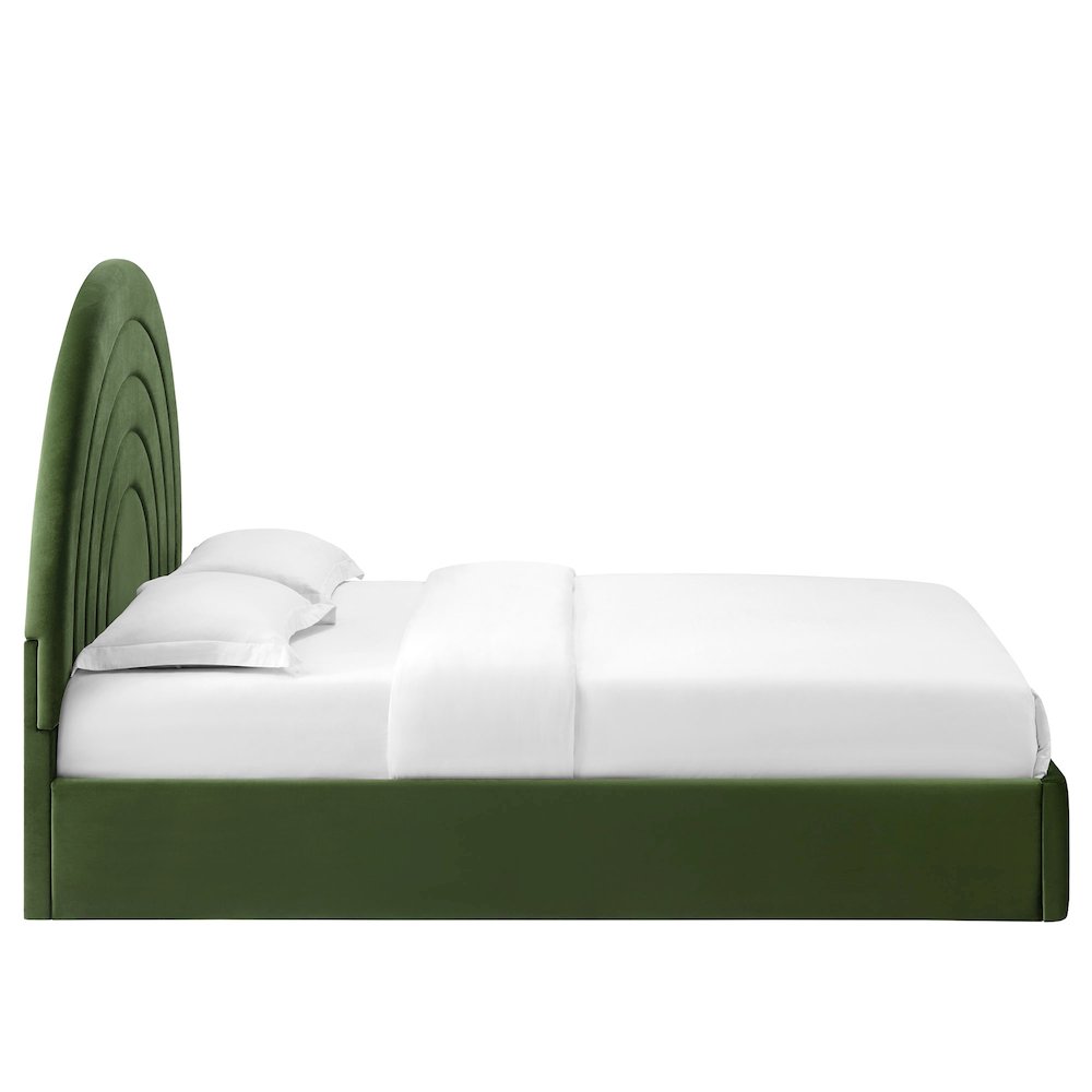 Solana Arched Performance Velvet King Platform Bed