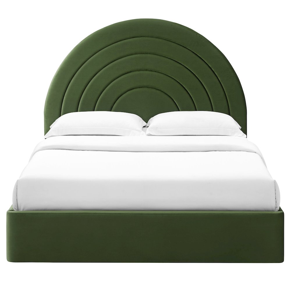 Solana Arched Performance Velvet King Platform Bed