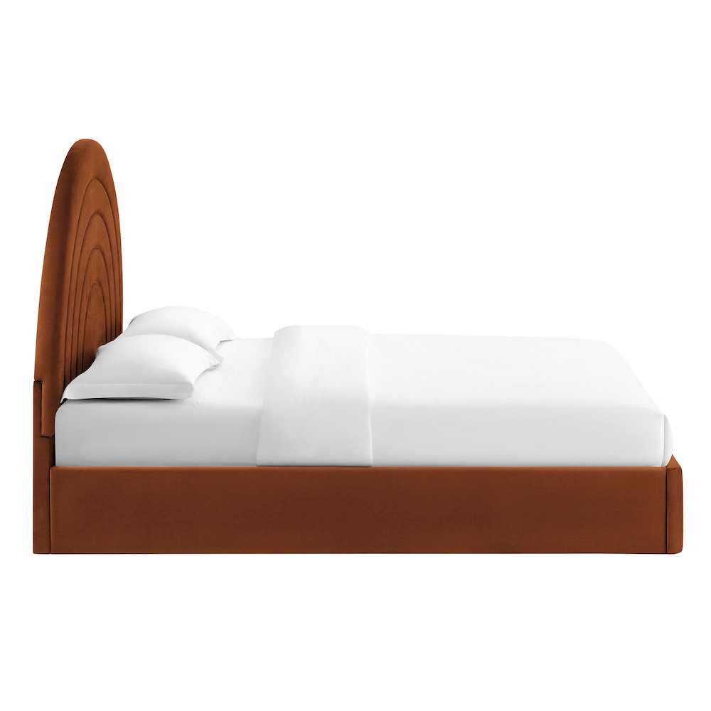 Solana Arched Performance Velvet King Platform Bed