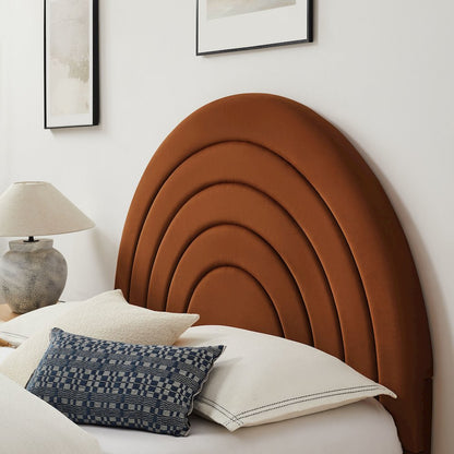 Solana Arched Performance Velvet King Platform Bed
