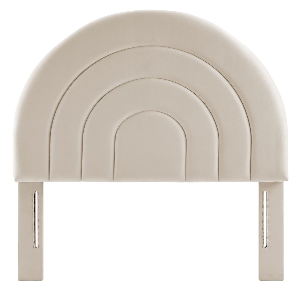 Solana Arched Performance Velvet Twin Headboard