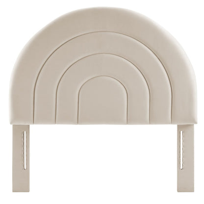 Solana Arched Performance Velvet Twin Headboard