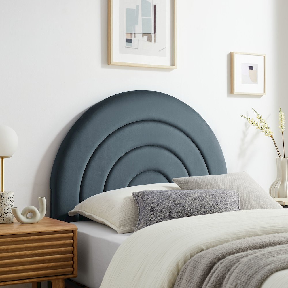 Solana Arched Performance Velvet Twin Headboard