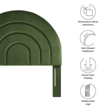 Solana Arched Performance Velvet Twin Headboard