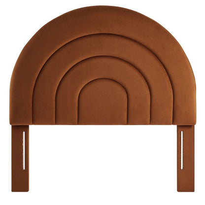 Solana Arched Performance Velvet Twin Headboard