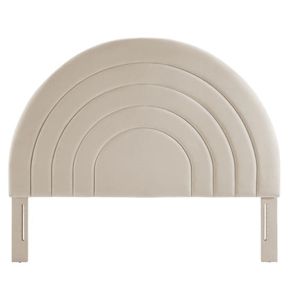 Solana Arched Performance Velvet Full Headboard