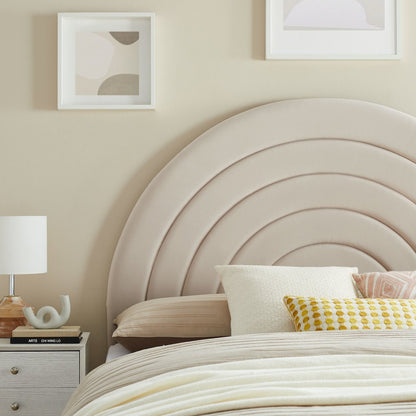 Solana Arched Performance Velvet Full Headboard