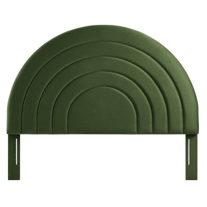 Solana Arched Performance Velvet Full Headboard