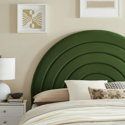 Solana Arched Performance Velvet Full Headboard