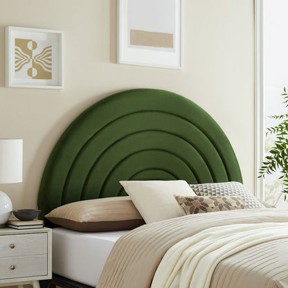 Solana Arched Performance Velvet Full Headboard