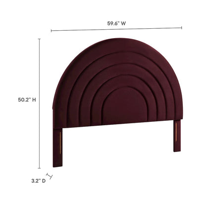 Solana Arched Performance Velvet Full Headboard