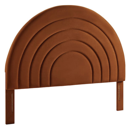 Solana Arched Performance Velvet Full Headboard