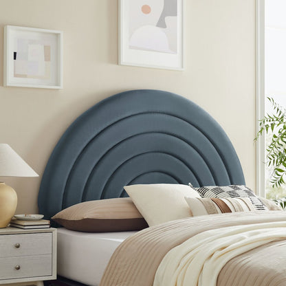 Solana Arched Performance Velvet Queen Headboard
