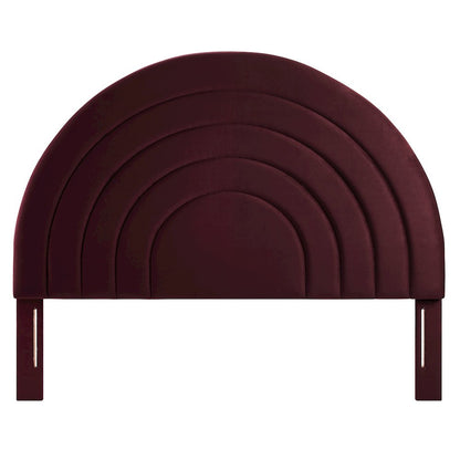Solana Arched Performance Velvet Queen Headboard